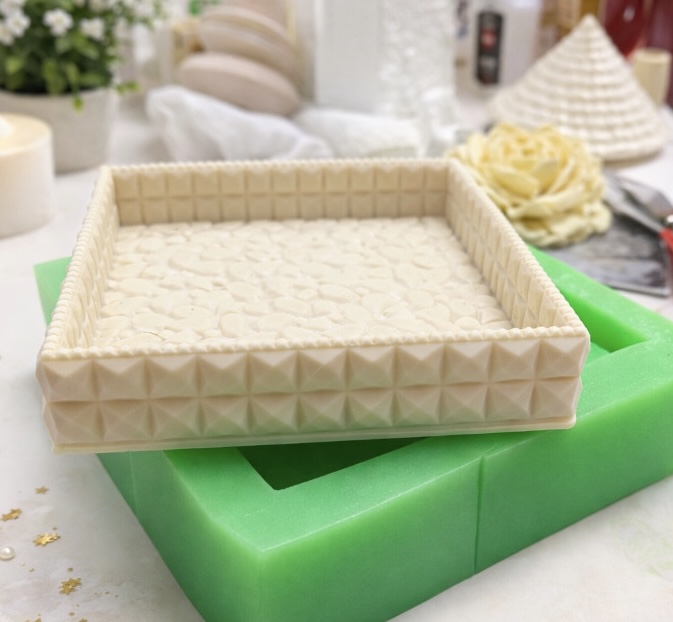 Baklava desen tabak silikon kalıp