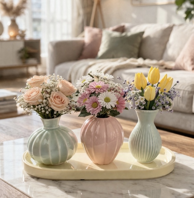 Vazo set silikon kalıp 11 cm 3 lü