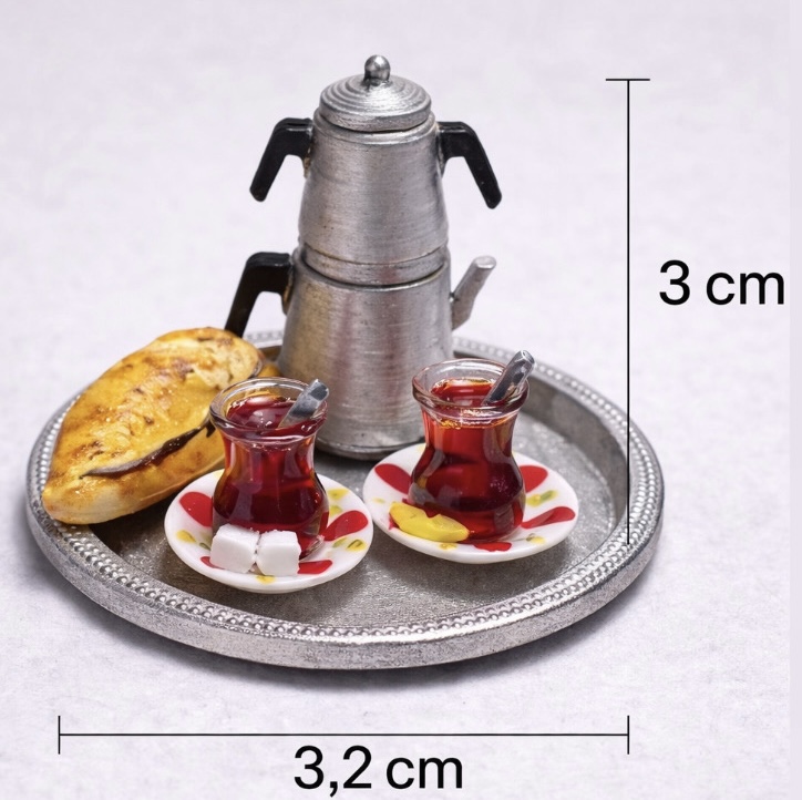 Minyatür demlik bardak tepsi silikon kalıp