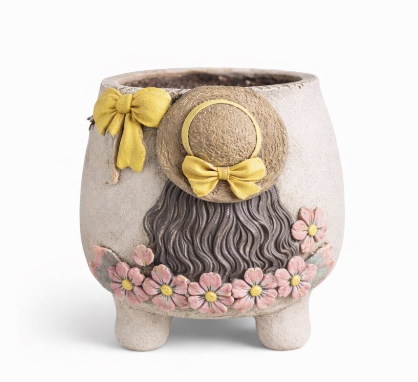 Kız desenli saksı silikon kalıp 8 cm
