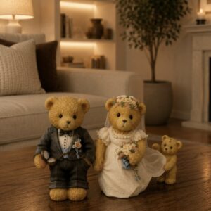 Teddy çift ayıcık 13 cm silikon kalıp