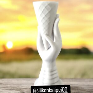 Külah vazo büyük boy silikon kalıp