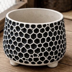 Benekli saksı silikon kalıp 15 cm