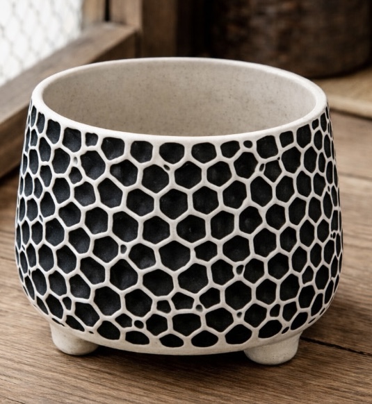 Benekli saksı silikon kalıp 15 cm
