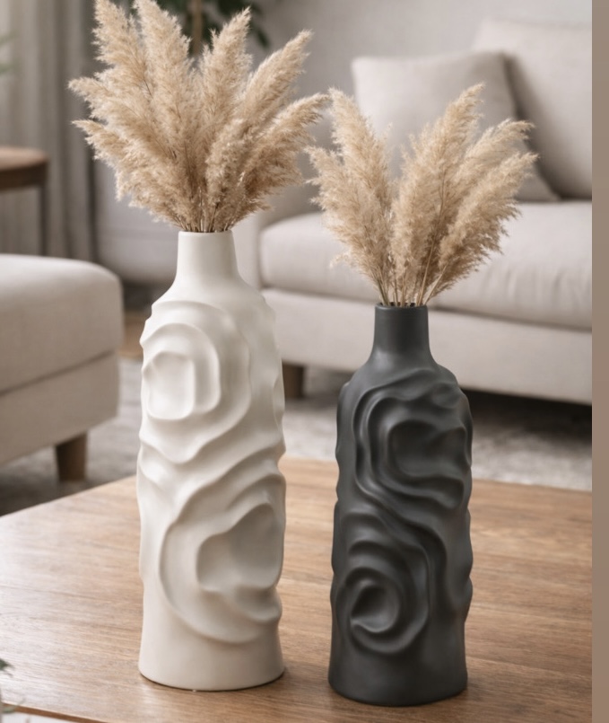 Dalgalı vazo 2 li 28 x 18 cm silikon kalıp