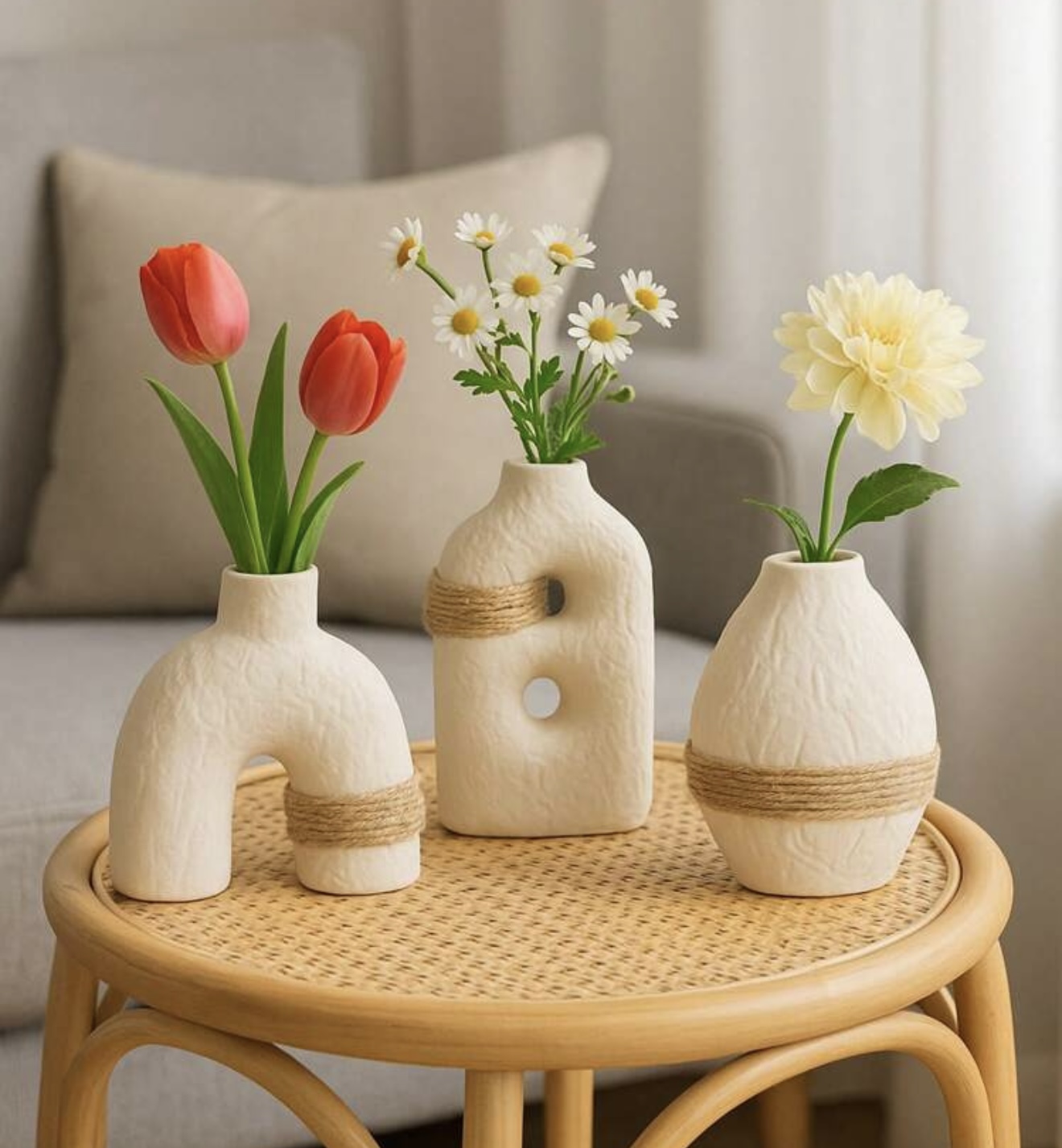 Hermik set vazo silikon kalıp 3 lü set 18 cm - Görsel 2