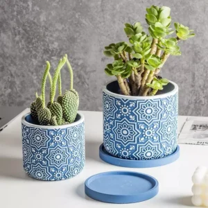 çiçek desen saksı ve altlık silikon kalıp 13x13 cm