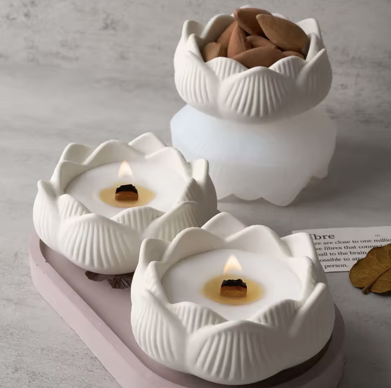 Lotus mumluk silikon kalıp no1