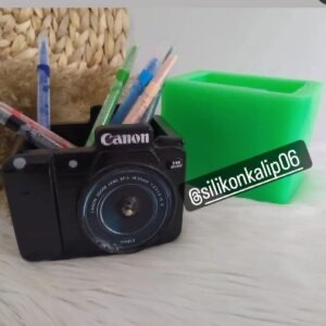 Fotoğraf makinası kalemlik saksı silikon kalıp