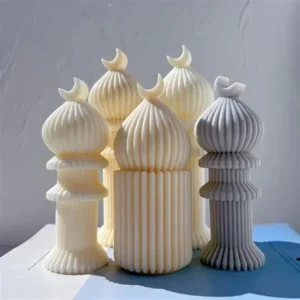minare desenli mum 2li silikon kalıp 13 cm