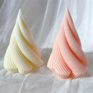 dalgalı piramit mum 7 cm silikon kalıp