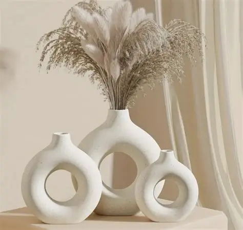 Halka vazo 3 lü set silikon kalıp 21 cm 17 cm 11 cm