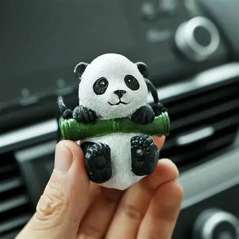 Panda araba süsü silikon kalıp - Görsel 2