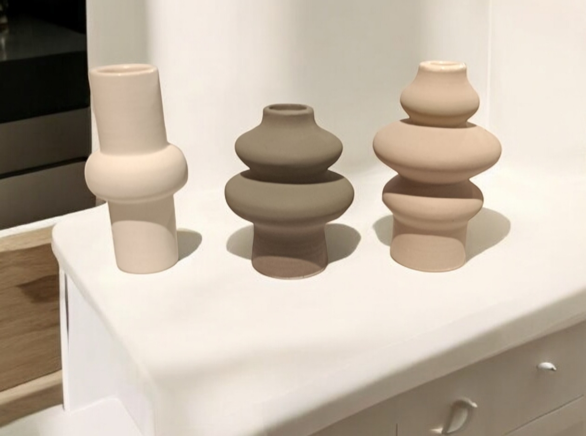 Mini 10 cm vazo set 3 lu silikon kalip