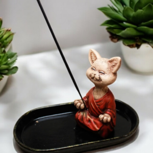 Yogacı kedi çubuk tütsülük silikon kalıp