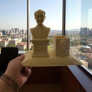 Atatürk büst tabanlık ve kalemlik silikon kalıp