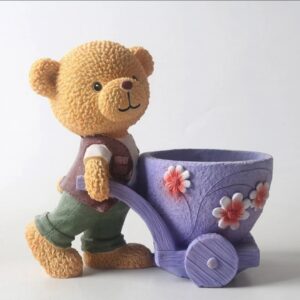 sepetli ayıcık 2li 10 cm silikon kalıp