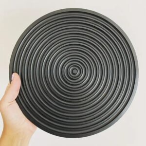 Çizgili yuvarlak tabak silikon kalıp24cm