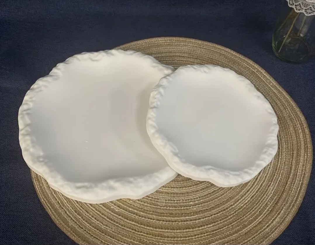 Desenli tabak 2 li 18 cm 13 cm silikon kalıp - Görsel 2