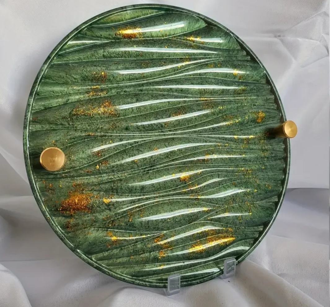 Oval sunumluk tabak silikon kalip- 30 × 2 cm - Görsel 2