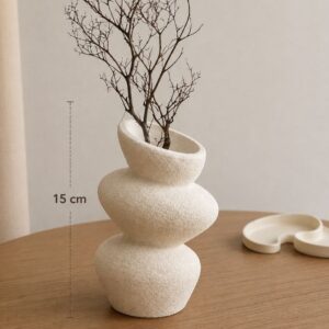 taş görünümlü vazo silikon kalıp 15 cm