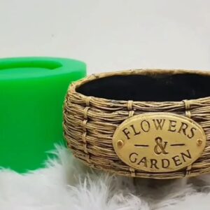 flowers garden saksı silikon kalıp 22cm