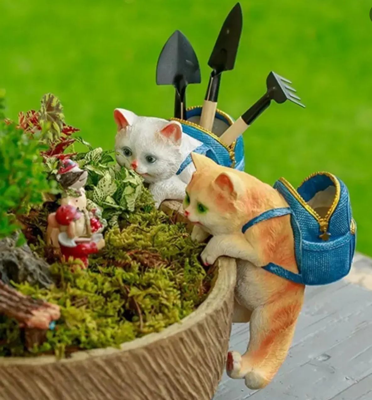 kedi tavşan saksı süsü 15 cm silikon kalıp 1 adet
