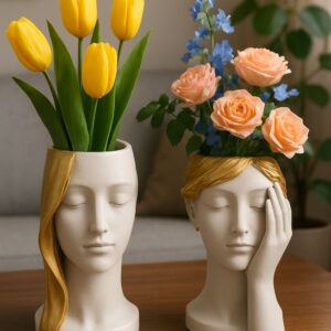 dekoratif 2li vazı 16 cm silikon kalıp