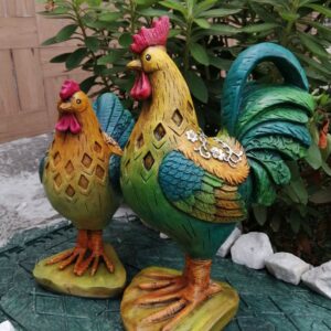 horoz biblo bahçe süsü 26 cm silikon kalıp