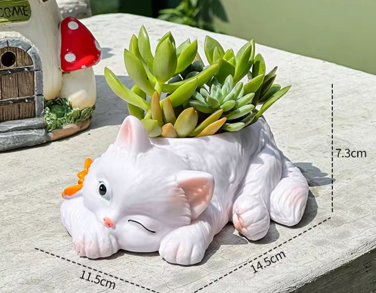kedi saksı silikon kalıp no3.. - Görsel 2
