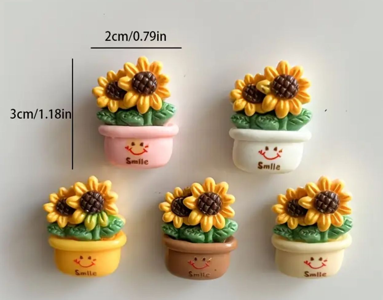 ayçiçegi 5li magnet 3 cm silikon kalıp - Görsel 2