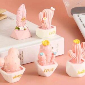 kaktüs 5 li set silikon kalıp 4 cm