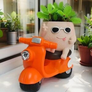 motosikletli kafa saksı silikon kalıp