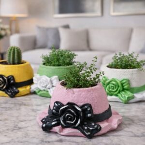 şapka saksı silikon kalıp 14 cm