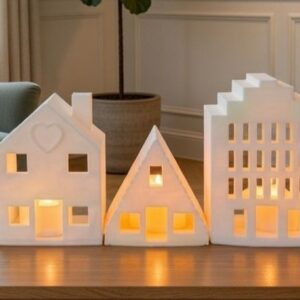 ev 3lü mumluk silikon kalıp 12cm 9cm 13 cm