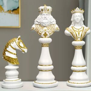 satranç set kral kraliçe at silikon kalıp 15 cm lik set