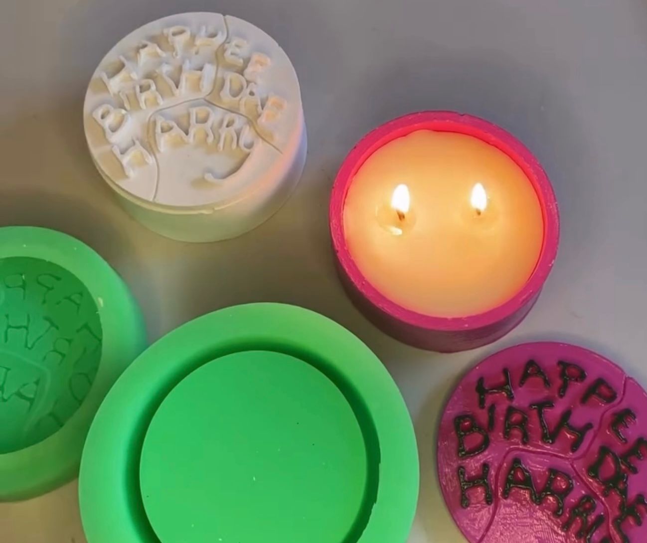 happy birtday kapaklı kutu silikon kalıp