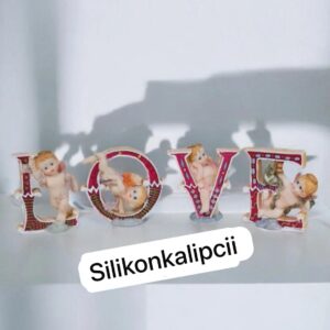 love melek detaylı silikon kalıp  4 lü  no11