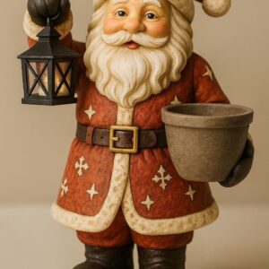 noel baba yılbaşı fenerli 30 cm silikon kalıp