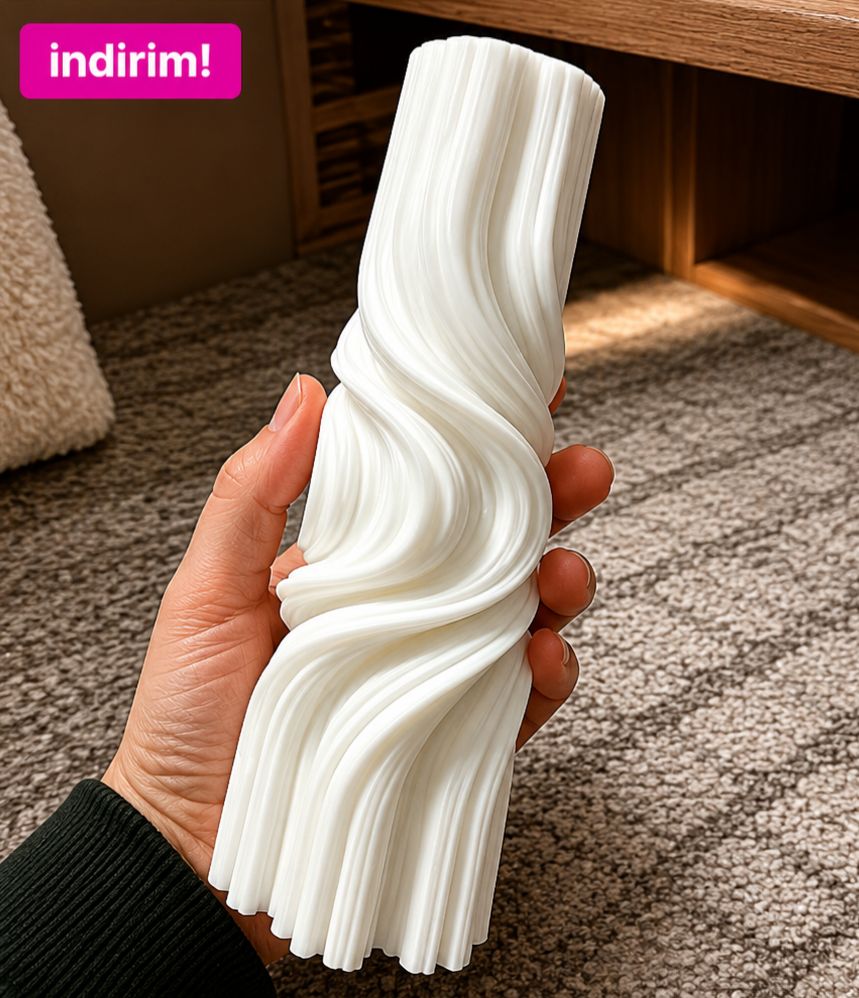dalgalı mum 22 cm silikon kalıp no33