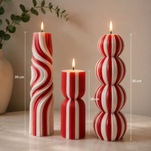 desenli 30 cm lik mum 1 adet silikon kalıp 18 cm mum hediye