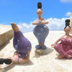yoga yapan kızlar 3lü set silikon kalıp 14 cm