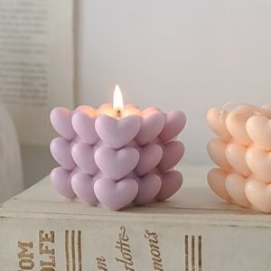 kalp şekilli mum 7 cm silikon kaalıp no55