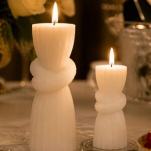 düğüm mum 2li silikon kalıp 15 cm 11 cm