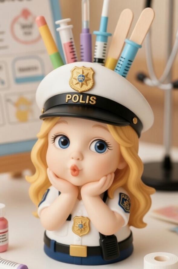 şirin kalemlik silikon kalıp 12 cm 1 adet - Görsel 2