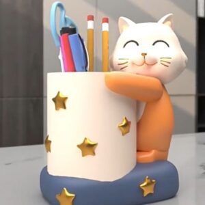 kedi kalemlik silikon kalıp 12 cm no44.