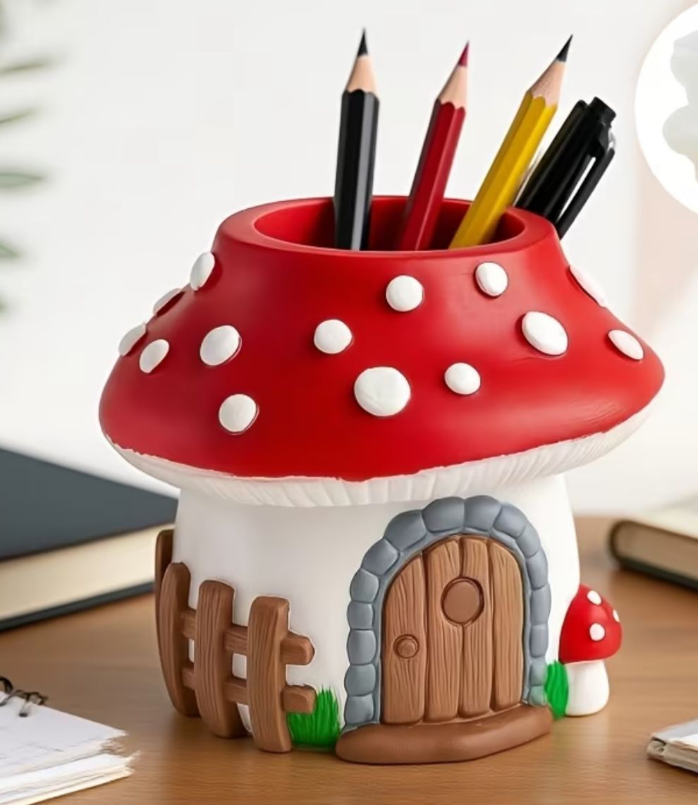 mantar saksı kalemlik 7 cm silikon kalıp no9