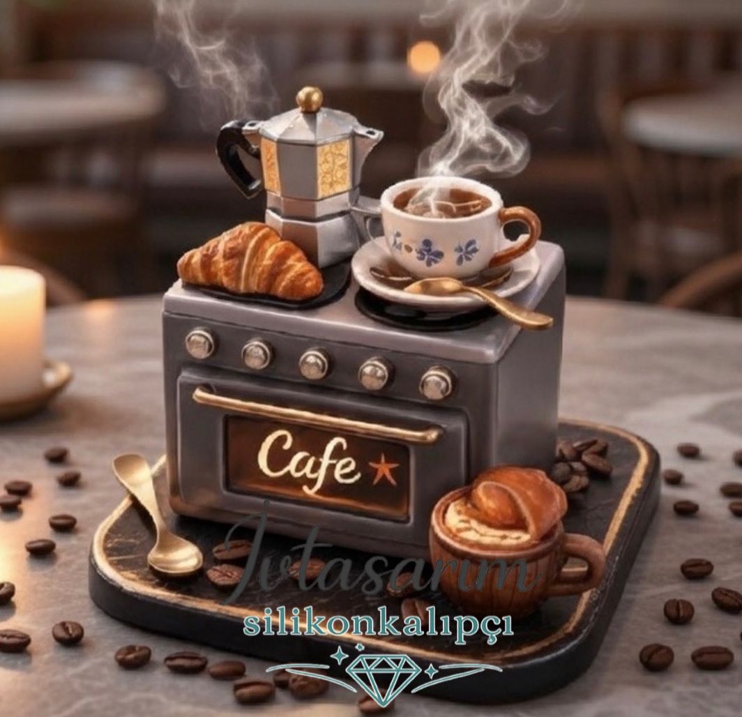 mini cafe tütsülük silikon kalıp no3