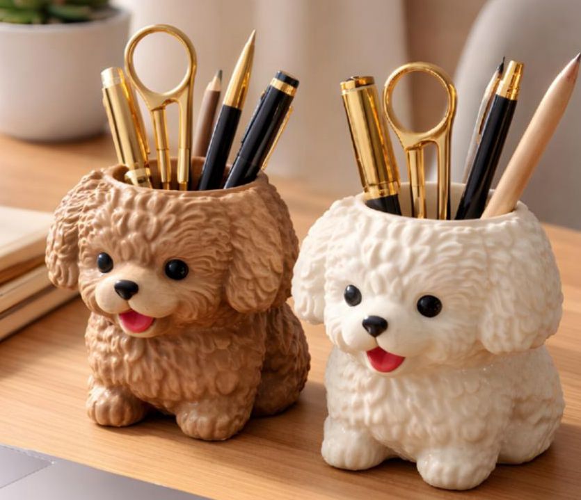 kalemlik köpek 12 cm silikon kalıp