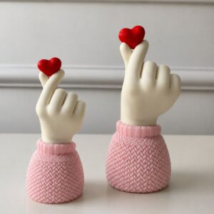 kalp tutan el 2li silikon kalıp 14 cm 8 cm silikon kalıp no0